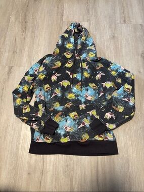 Nickelodeon Black Blue Space Spongebob & Patrick Hoodie